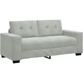 vidaXL Zweisitzer-Sofa Hellgrau 180x77x82 cm Samt
