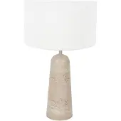 Anne Light & Home Tischlampe Travino, creme / amber, für Wohn- / Esszimmer, Stein, Tischlampe