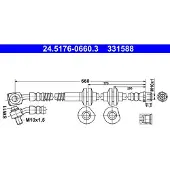 Ate Bremsschlauch 24.5176-0660.3 für Opel Cascada