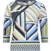 Betty Barclay Shirt Kurz 3/4 Arm 8850 Blue/Green Größe 48