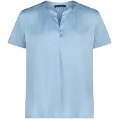 Betty Barclay Satin-Bluse kurzarm in Powder Blue | Gr.: 42