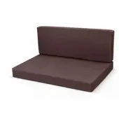 Setgarden Flat Set Palettenkissen 120x60x10cm Sitzkissen + Rückenkissen 120x50x10cm 1tlg Braun