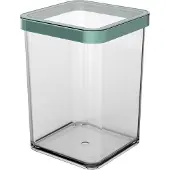 Rotho Premium Dose quadr. 1 l LOFT, Farbe:Transparent / Mistletoe grün