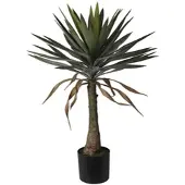 Wellhome - Künstliche Yucca-Pflanze im 90 cm hohen Topf