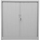 Proregal Rollladenschrank Weasel | 2 Ordernhöhen | HxBxT 105x120x40 cm | Grau