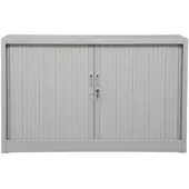 Proregal Rollladenschrank Weasel | 2 Ordernhöhen | HxBxT 75x120x46 cm | Grau