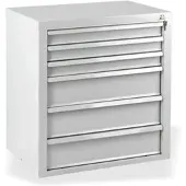 Proregal Schubladenschrank Kobra mit 6 Schubladen HxBxT 75 x 70 x 43,5 cm Lichtgrau