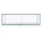 K-Möbel Handgefertigte Kunstvitrine Glas 125x37x36 cm Made in Germany mit Schiebetür & Schloss