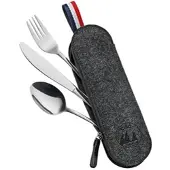 Cilio Besteckset Viaggio schwarz 3-teilig
