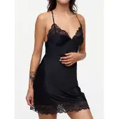 Chantelle Slipdress Midnight Flowers | Grösse: M | Farbe: Schwarz