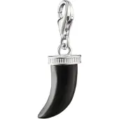 Thomas Sabo Silberanhänger Charm Zahn Obsidian Original