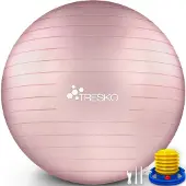 Tresko Gymnastikball Anti-Burst, mit Luftpumpe, Ø 55 cm, rose-gold, belastbar bis 300 kg