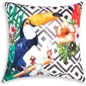 Excelsa Dekoratives Kissen Tropical Chic 45X45 Cm Baumwolle Bunt