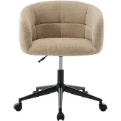 Vente-unique Bürostuhl - Strukturstoff - Beige - NOMITIO