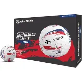 TaylorMade Golfbälle SpeedSoft INK - 12er Pack, blau/rot