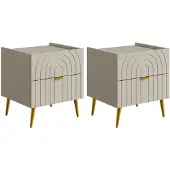 Vente-unique Nachttisch Norsim Beige 45 cm
