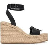 Calvin Klein Espadrilles Wedge Espad 70 Embl Lth HW0HW02897 Schwarz