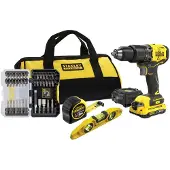Stanley SFMCK101D1S Bohrmaschinen- und Schraubendreher-Set + Zubehör
