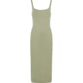 Urban Classics Basic Long Cotton Jersey ärmelloses Kleid
