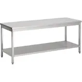 CombiSteel Arbeitstisch mit Grundboden aus Edelstahl 900x700x900mm