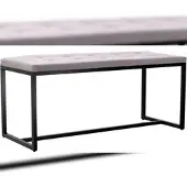 Proregal CHEFGASTRO Sitzbank PALMA Schwarz Stoff HxBxT 48x100x40cm Grau
