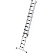 Proregal Stufen-Schiebeleiter 2-teilig mit nivello-Traverse und clip-step R13 1x14 + 1x10
