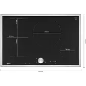 NEFF T58STS1L0, Schwarz, Integriert, 80 cm, Zonen-Induktionskochfeld, Glaskeramik, 4 Zone(n)