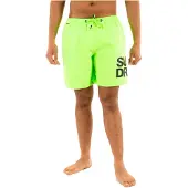 Superdry für Herren. M3010247A Badeanzug, 43,2 cm, mit grünem Sportswear-Logo (S), Strandbekleidung, Recyceltes Polyester, Nachhaltig