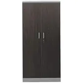 Proregal Aktenschrank Beetle | HxBxT 195x92x42 cm | Silber-Wenge