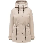 NAVAHOO Kurzmantel "Lächelstern 14" Lange Damen Übergangsjacke in Wollmantel-Optik mit Kapuze