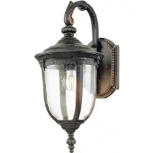 Elstead Lighting Außen Wandlaterne, Alu bronze, Glas klar, H 54,3 cm