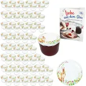 MamboCat 100er Set Sturzglas 230ml Einmachglas Osterfreude Deckel Rezeptheft Ostern Hase
