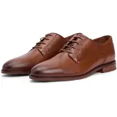 Tommy Hilfiger Schnürschuh "HILFIGER LEATHER DRESS SHOE" Blockabsatz, Festtagsschuh, Abendschuh in Used Optik