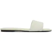 Calvin Klein Pantoletten Square Flat Sndl Canvas Hw HW0HW03129 Weiß 37