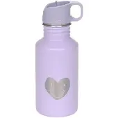 Lassig Trinkflasche Kinder - Edelstahl Little Gang Heart, lilac | Gr.: onesize