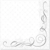 Papstar 50 Servietten "ROYAL Collection" 1/4-Falz 40 x 40 cm grau