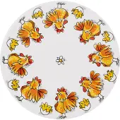 Blond Amsterdam Teller Osterhühner in Bunt - 22cm | Gr.: onesize