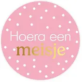 Kassaplan Kassenaufkleber „Hurra a Girl“ ø40mm 250St