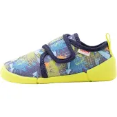 Superfit Kinder Hausschuh blau mit Klettverschluss, textiles Obermaterial, Kaltfutter