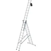 Proregal Mehrzweckleiter 3-teilig mit nivello-Traverse 3x11 Sprossen