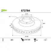 Valeo Bremsscheibe COATED 672784