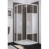 Schulte Runddusche Sunny ExpressPlus R550 90 x 90 x 190 cm Dekor Dezent Light Profilfarbe alpinweiß