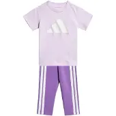 Adidas Trainingsanzug SPORTSWEAR "ESSENTIALS SET", Kinder, Gr. 62, lila (ice lavender, weiß), Obermaterial: 100% Baumwolle, Sportanzüge Trainingsanzug, für Babys, 2-teiliges Set