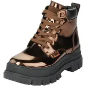 Buffalo Damen Elegante Stiefelette Aspha Lace Up Mid 1622635 Goldfarben