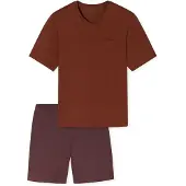 Schiesser Herren Pyjama Comfort EssentialsSchlafanzug, Pyjama Set, Nachtwäsche