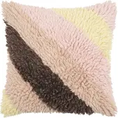 Fonq Strippi Zierkissen 50 x 50 cm - Rosa / Gelb
