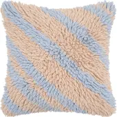 Fonq Strippi Zierkissen 50 x 50 cm - Blau / Beige