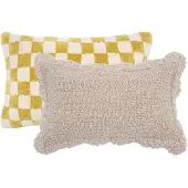 Fonq Teddies Zierkissen - Ocker (2er Set)