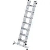 Proregal Stufen-Schiebeleiter 2-teilig mit nivello-Traverse 2x7 Stufen