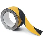 Relaxdays 5x Anti-Rutsch-Klebeband 5 m, 50mm x 5 m Gelb,Schwarz